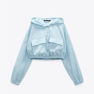 Zara nylon jacket with hood